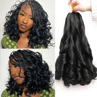 French Curl Crochet Braids Short Curly Crochet Hair Bouncy Synthetic knotless Braiding
