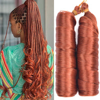 24 Inch French Curl Braiding Hair Synthetic Crochet Extensions Spiral Curl Braids