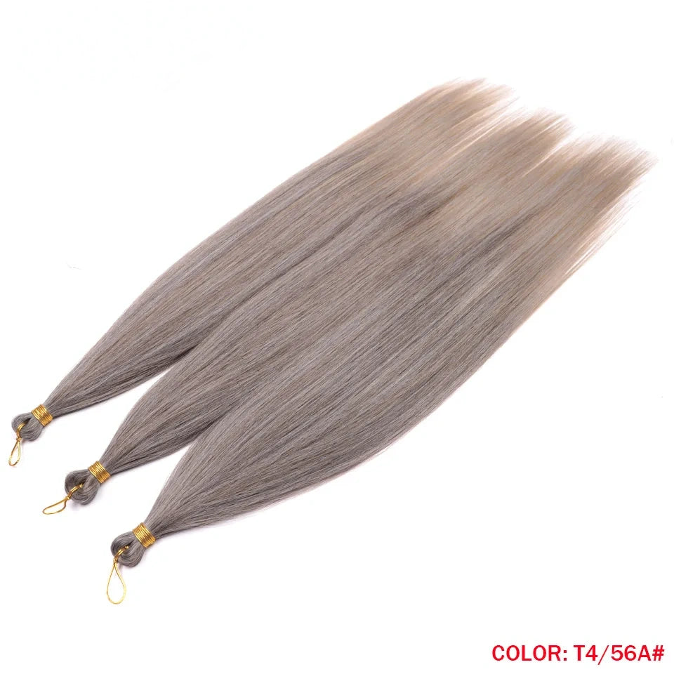 28" Deep Wave Crochet Braiding Hair 3 Pack 300g Synthetic Hair Bundles Ombre Blonde Crochet Hair Extensions