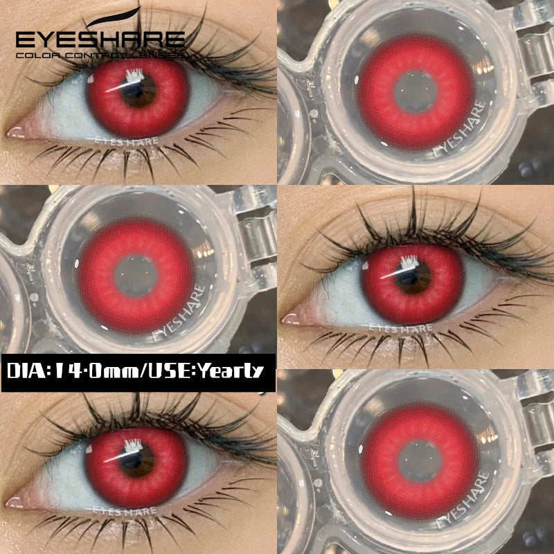 EYESHARE Halloween New Color Contact Lenses Blue Cosplay Anime Contact Red Lenses Purple Eyes Contact Pink Beauty Makeup Lenses