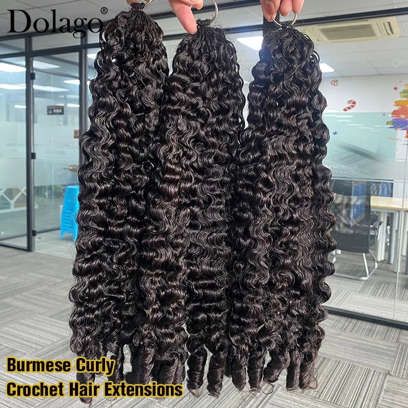 Kinky Curly Human Hair for Crochet Braids – Pre-Separated String