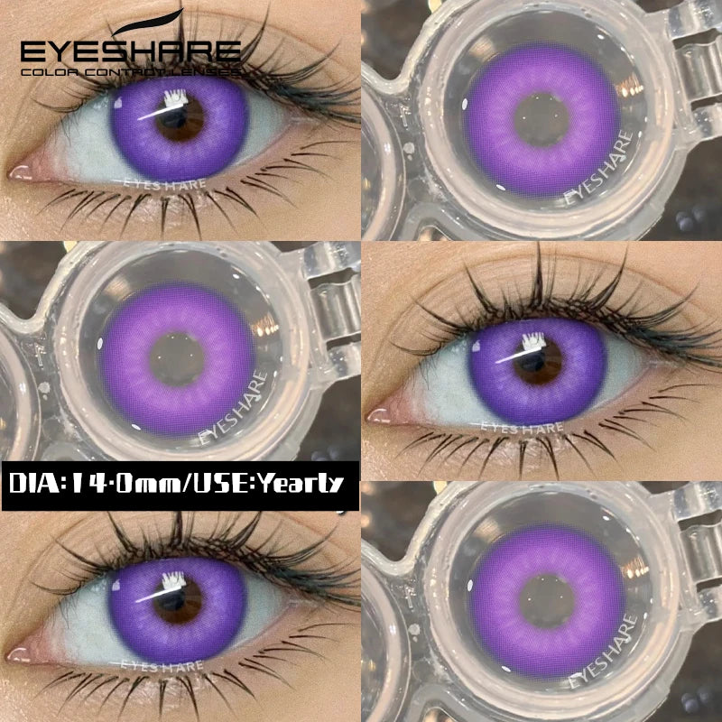 EYESHARE Halloween New Color Contact Lenses Blue Cosplay Anime Contact Red Lenses Purple Eyes Contact Pink Beauty Makeup Lenses