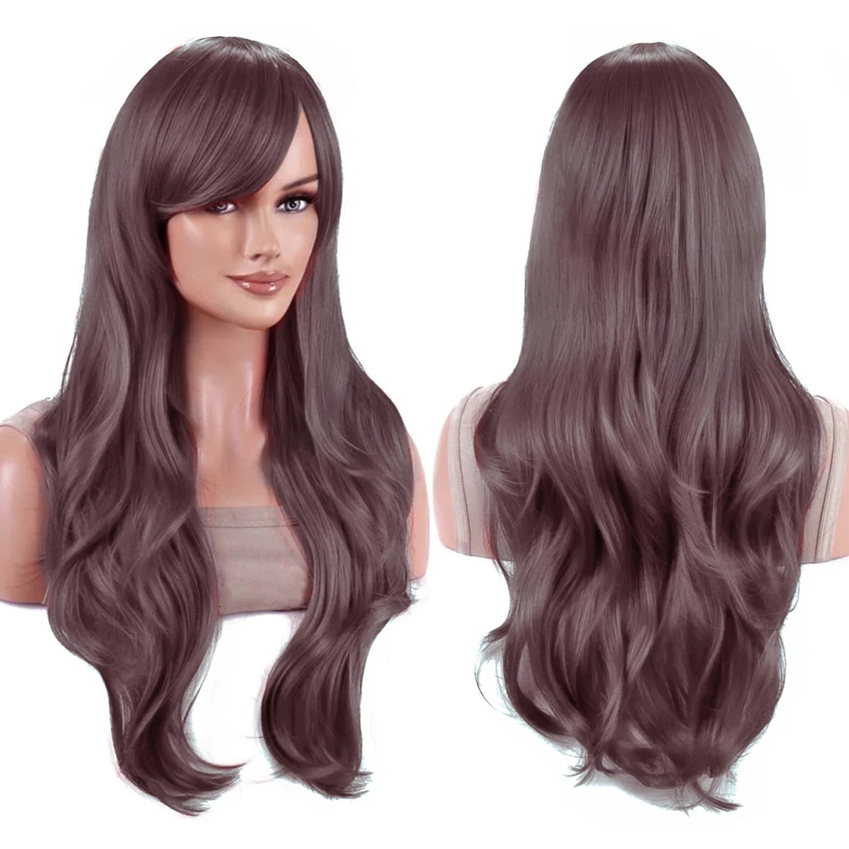 70cm Long Colorful Synthetic Hair Water Wavy Cosplay Wigs with Bangs Costume Wig for Women
