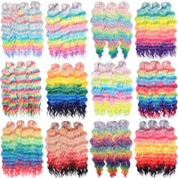 Water Wave Ombre Blonde Braiding Hair Extensions – Deep Wave Afro Curl Crochet for Women