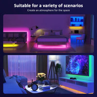 LED ストリップ ライト RGB 5050 、5V 1M-30M、1600 万色、RGB、LED ストリップ照明音楽同期、パーティー ホーム用の色変更