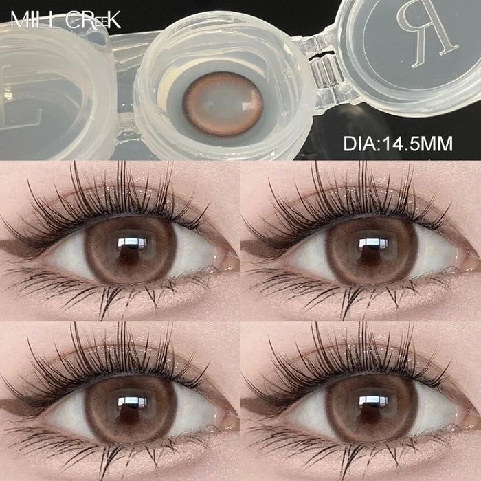 Color Contact Lenses For Eyes Diopter Lens Eyes Colored Contacts Lenses Brown Yearly Makeup Beauty Pupil YMX