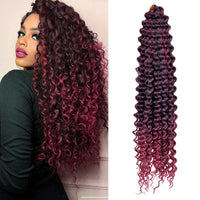 Long Deep Wave Braiding Hair 28 Inch Ocean Wave Crochet Hair Synthetic Deep Curly Crochet Hair Extensions For Black Women