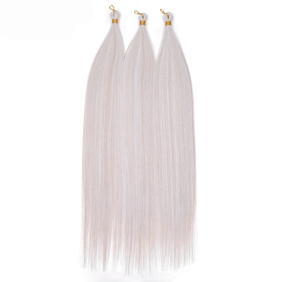 28" Deep Wave Crochet Braiding Hair 3 Pack 300g Synthetic Hair Bundles Ombre Blonde Crochet Hair Extensions