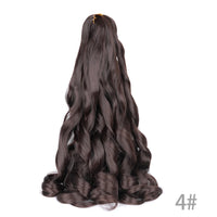 1B/Pink 24" Synthetic French Curly Braiding Hair Pre Stretched Loose Wavy Spiral Curl Crochet Braids Hair Extensions for Women
