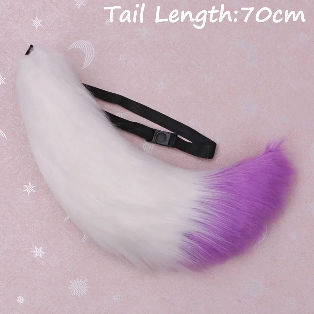 Anime COS Cat Fox Tails Plush Cosplay Costumes Big Tails Dog Furry Tail Role Play Party Performance Props Fursuit Tail for Women