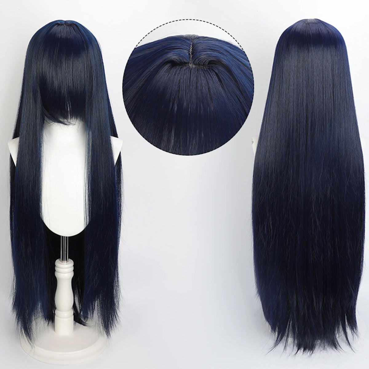 100cm Colourful Wig Long Staight Cosplay Anime Costume Party Wigs Synthetic Heat Resistant Wig