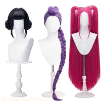 Cosplay Wig  Mir-a Rum-i Zo-e Purple Black Red Long Hair Heat Resistant Synthetic Wigs Carnival Props