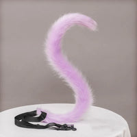 Plush Cat Ears Realistic Lolita Headband Cat Tail Cosplay Accessories Hand-made Simulation Animal Ears Halloween Headwear Kawaii