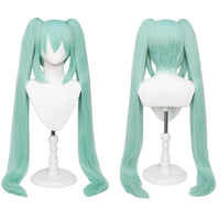 110cm Long Aqua Green Double Ponytail Cosplay Wig