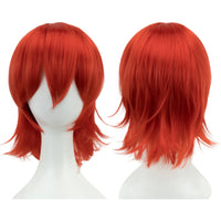 Synthetic Unisex 12 Inches Short Cosplay Hair Party BOB Wigs with Bangs Pink Blonde Orange Halloween Costume Lolita Wig
