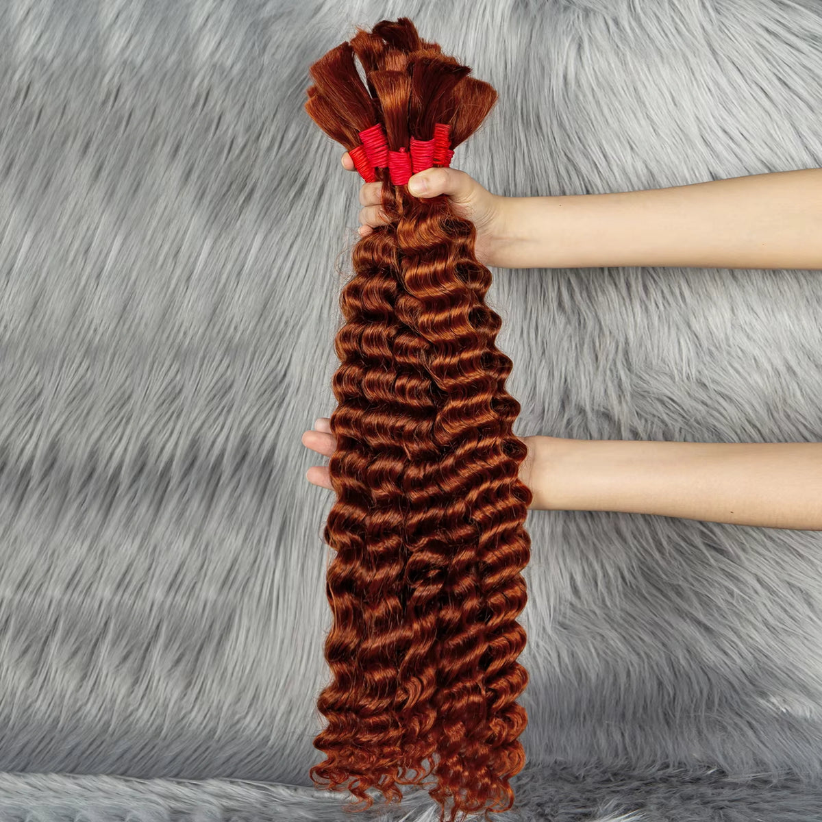 Colored Water Wave Virgin Human Hair Bulk for Boho Braids – No Weft