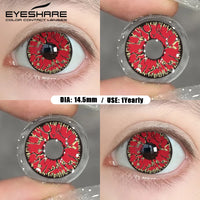 EYESHARE 1Pair Colored Contact Lenses for Eyes White Cosplay Lenses Red Anime Lenses Pink Colored Lens Yearly Blue Eye Contact