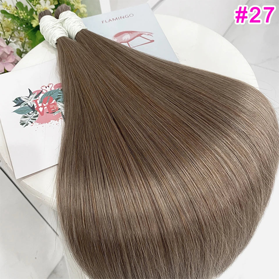 Colored Straight Human Hair Bulk for Braiding