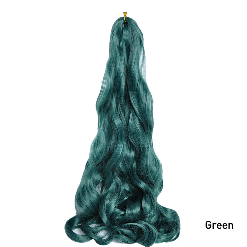 French Curls Braiding Hair Extensions Synthetic Hair Loose Wave Spiral Curl Braids High Temperature Ombre Pre Stretched Hair