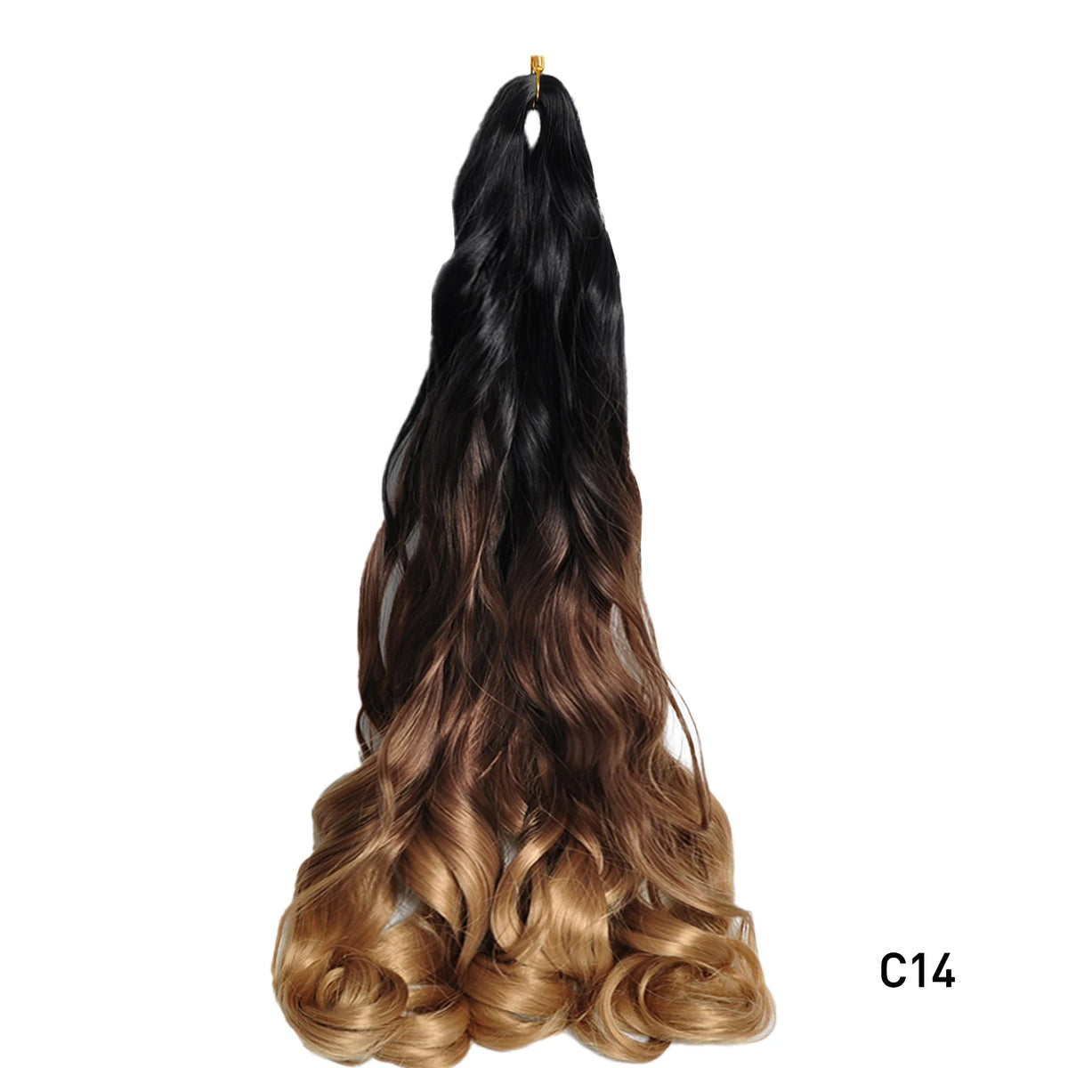 24 Inch French Curl Braiding Hair Synthetic Crochet Extensions Spiral Curl Braids