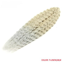 22 Inch Ombre Blonde Rainbow Water Wave Crochet Hair – 300g Synthetic Curly Braiding Extensions