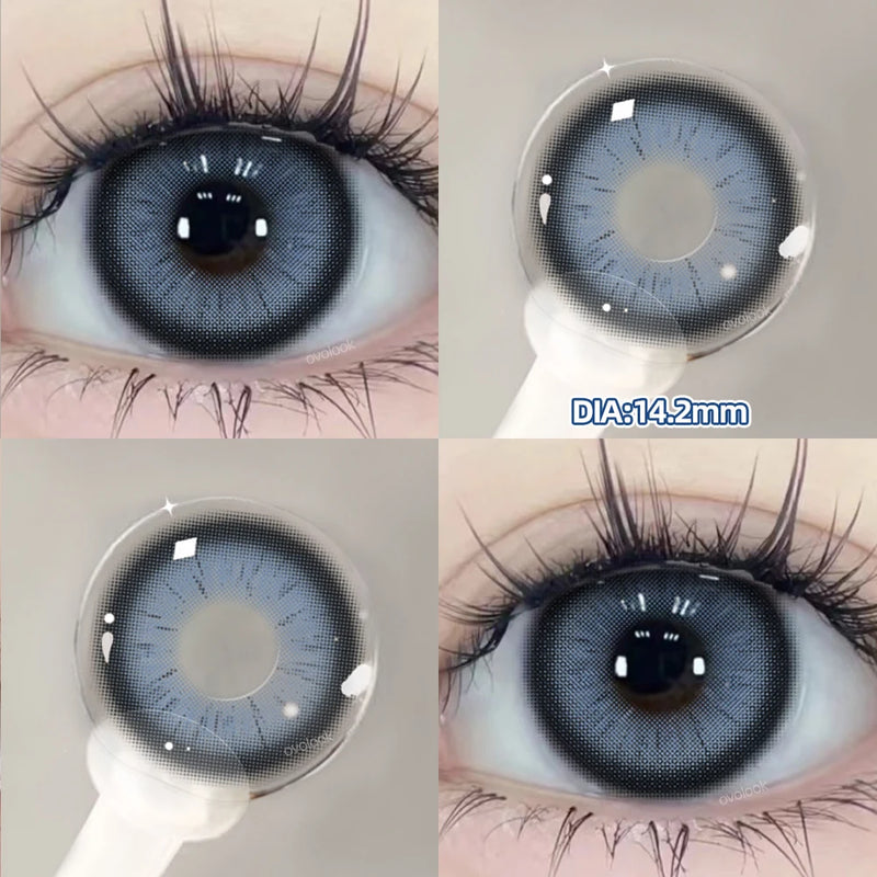 Beauty Purple Contact Lenses for Eyes Myopia Colored Contact Lenses Natural Blue Lens Fashion Cosplay Pupils OVO