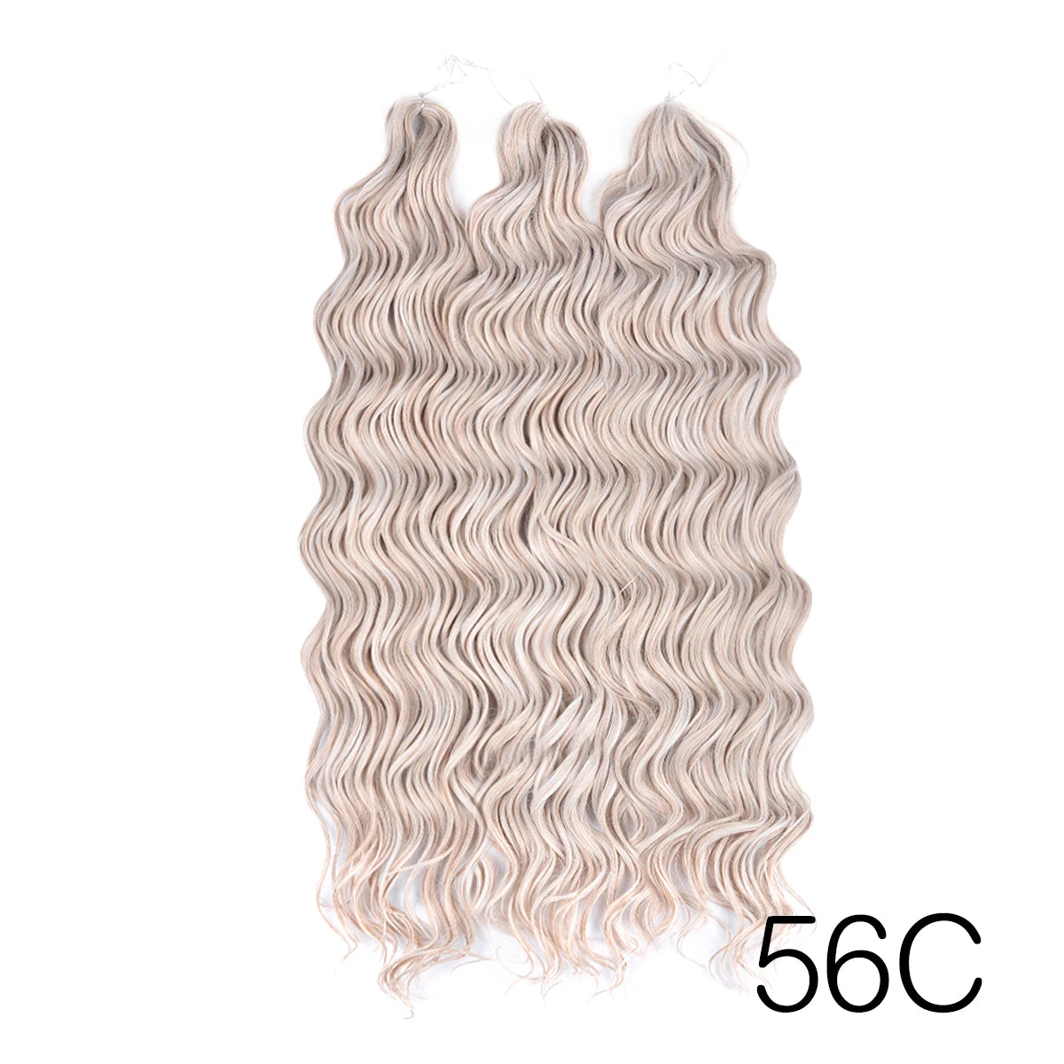 28 Inch Deep Wave Crochet Hair | Synthetic Ocean Wave Braiding Extensions