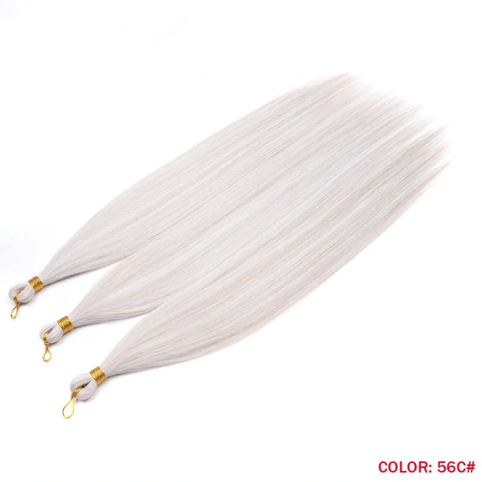 28" Deep Wave Crochet Braiding Hair 3 Pack 300g Synthetic Hair Bundles Ombre Blonde Crochet Hair Extensions