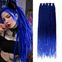 24 Inch Synthetic Dreadlock Extensions – 5 Strands/Pack Handmade Crochet Hair