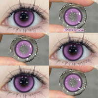 1 Pair Myopia Fashion Lens Prescription Colored Contact Lenses Beauty Pupils Purple Eye Lenses Blue Eye Color Lenses OVO