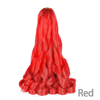 1B/Pink 24" Synthetic French Curly Braiding Hair Pre Stretched Loose Wavy Spiral Curl Crochet Braids Hair Extensions for Women