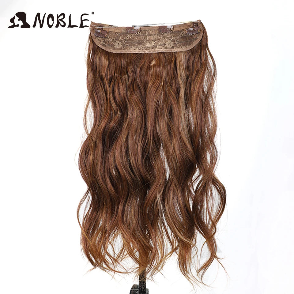 20-Inch Wavy Synthetic Halo Hair Extension with Clips