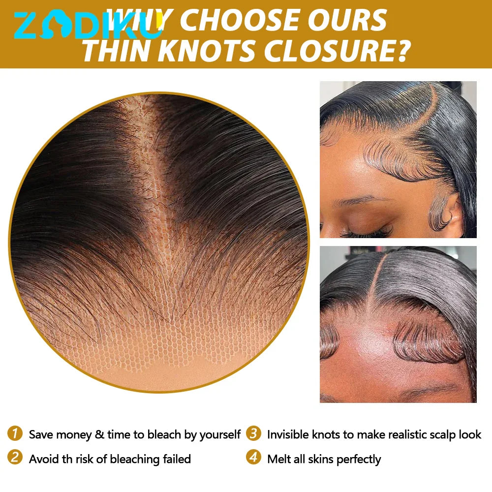 Straight Human Hair Lace Closure & Frontal