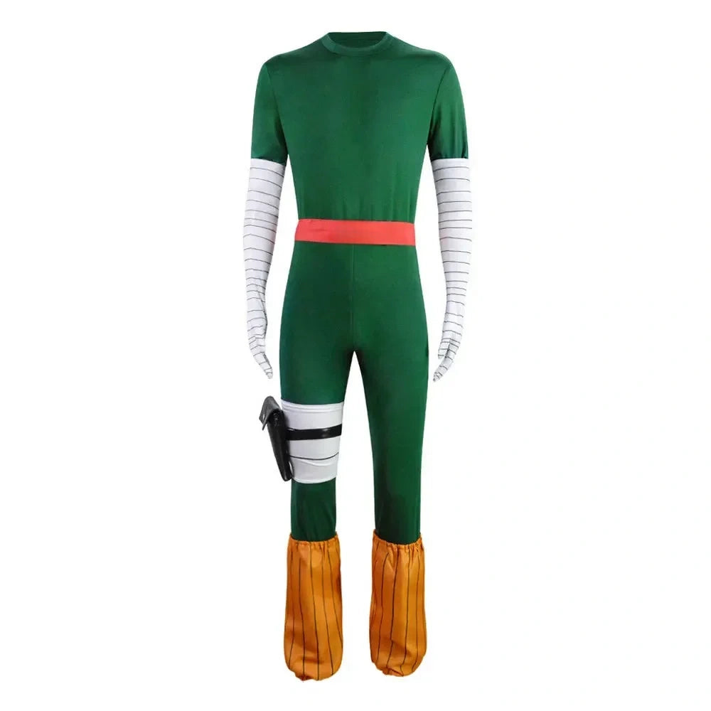 Green Ninja Costume Set for Adults – 7PCS Halloween Outfit