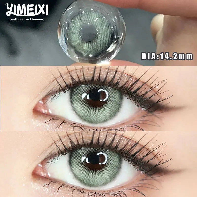 YIMEIXI 5 Pairs 1Day Pink Contacts Lenses Myopia Prescription Daily Disposable Eyes Nature Colored Lenses Makeup Beauty Pupil