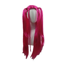 Cosplay Wigs Purple Long Hair Cosplay Wig With Full Head Cover Christmas Party Costume Demon Hunters Anime Prop