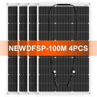 DOKIO 18V 100W Flexible Solar Panels 300W Waterproof Monocrystalline Solar Panel Camping RV Home Charge 12V DFSP-100M