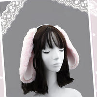 Cute Bunny Ears Headband Plush Rabbit Hair Hoop Headwear Cosplay Costume Hair Accessories For Adults Party