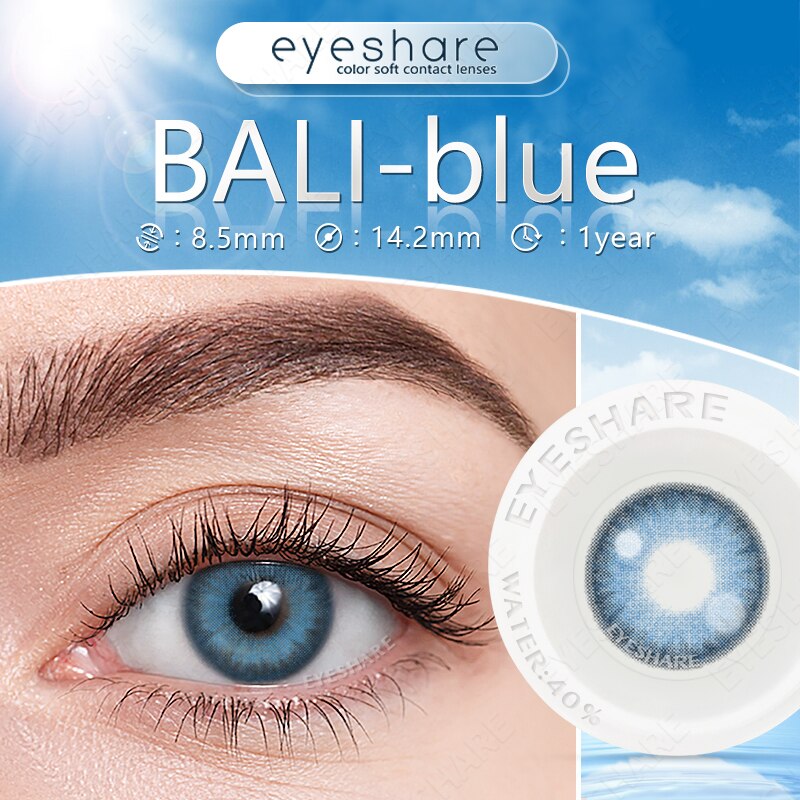EYESHARE 1Pair Color Lens Eye Natural Color Contact Lenses For Eyes Yearly Beauty Green Contact Lenses Eye Cosmetic Blue Lenses