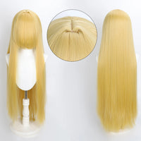 100cm Colourful Wig Long Staight Cosplay Anime Costume Party Wigs Synthetic Heat Resistant Wig