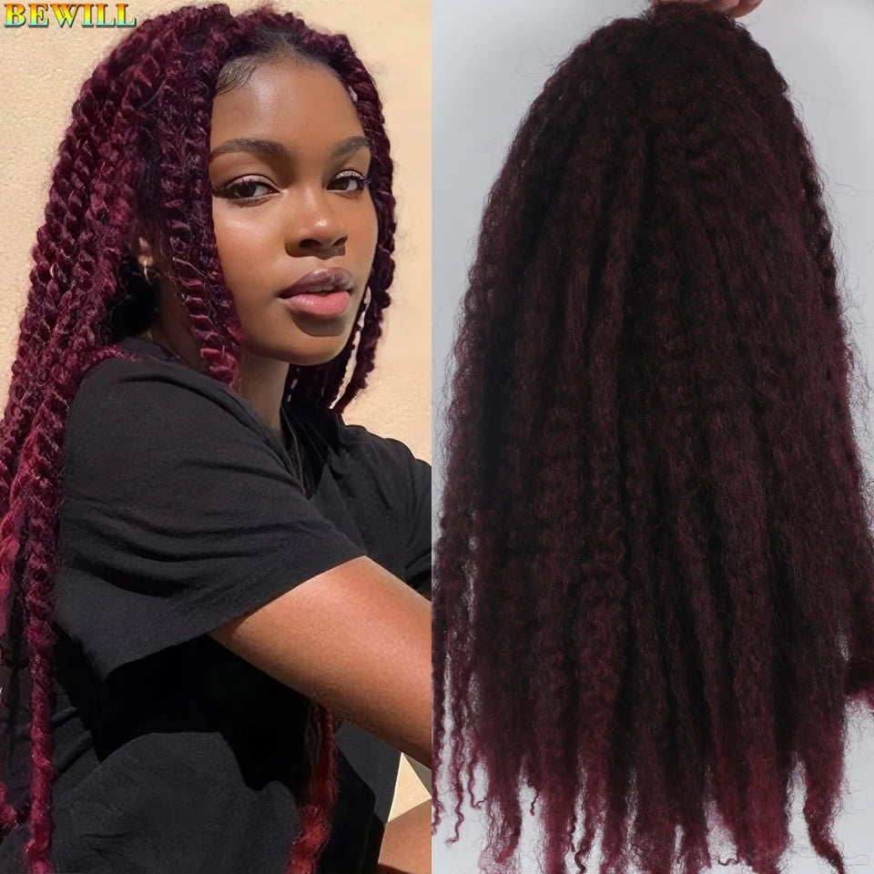 18 Inch Marley Twist Crochet Hair – Ombre Black to Blonde Synthetic Afro Braiding Hair