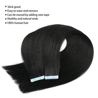 Straight Tape-In Human Hair Extensions – 20, 40 or 60 Pieces
