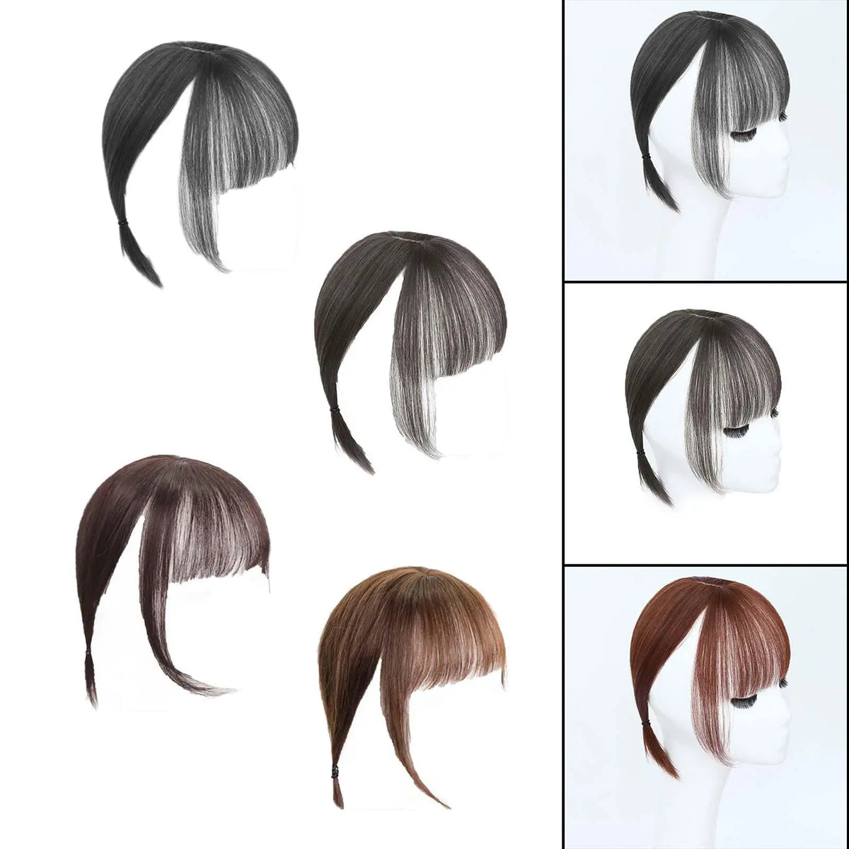 Bangs Hair Clip in Hair Extension Charming Easy to Wear for Women Air Bangs Fringe with Temples Air Bangs for Costume Dating