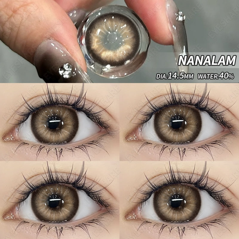 EYESHARE 1pair Eye Contacts Lense Color Contact Lenses for Eyes Natural Gray Contact Lens Yearly Fashion Beauty Makeup EyeLenses