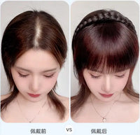 Clip-In Bangs Headband – Synthetic Fake Fringe Hair Extension with Invisible Natural Clips for Women