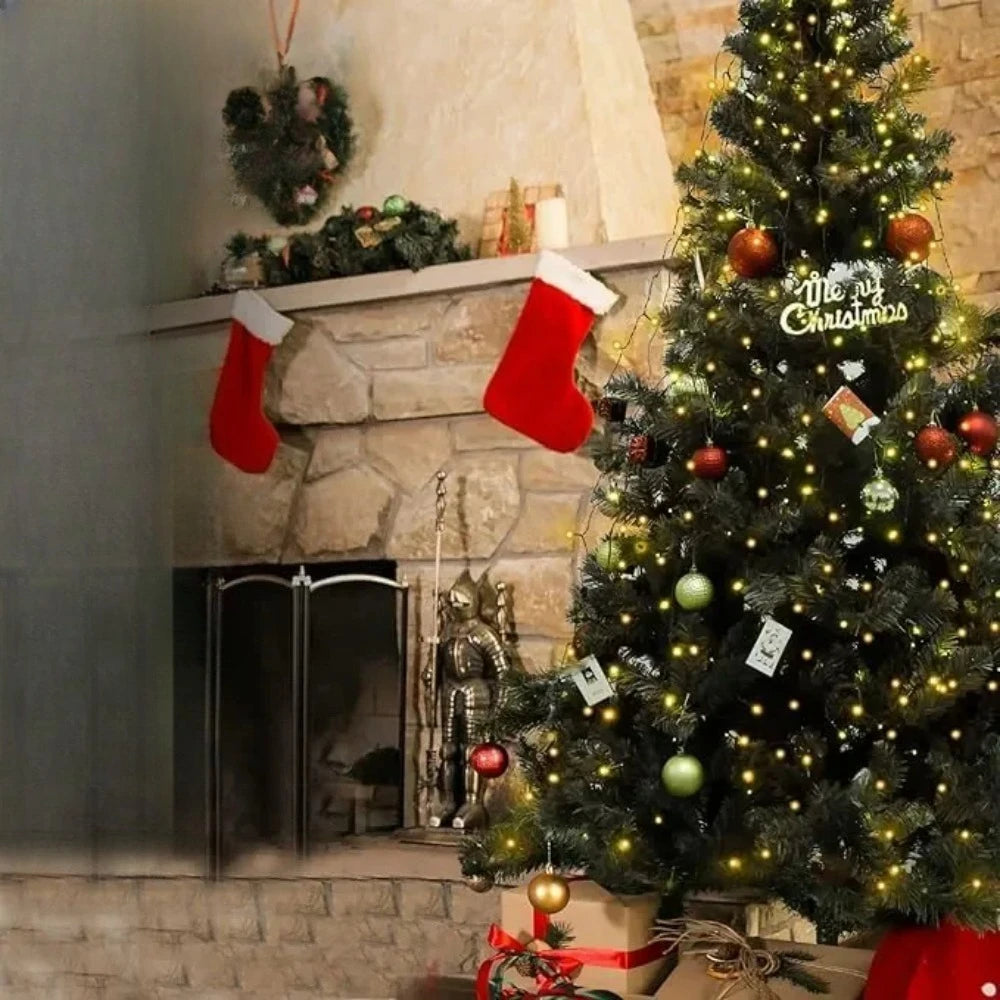 LED Christmas USB New Year's Garland LED Ring Christmas Tree Tops Lights Decoration Tree Lights String for Patio Garden Outdoor