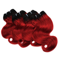 Ombre Body Wave Human Hair Bundles with Closure