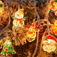 LED String Lights Christmas Snowman Christmas Tree Santa Claus Curtain Lights Christmas Party Birthday Acrylic String Lights