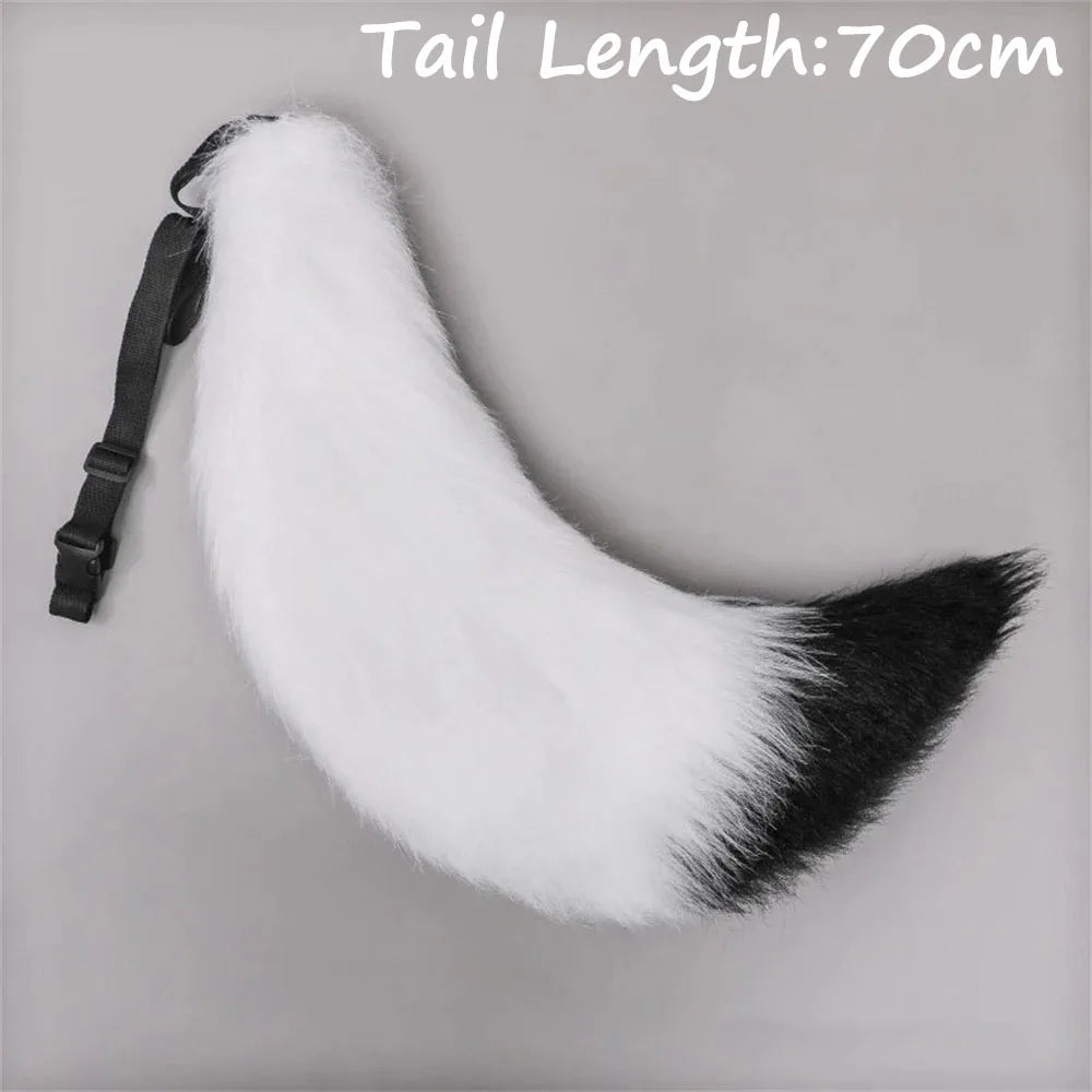 Anime COS Cat Fox Tails Plush Cosplay Costumes Big Tails Dog Furry Tail Role Play Party Performance Props Fursuit Tail for Women