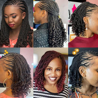 Wavy Senegalese Twist Crochet Hair – Pre-Looped Short Havana Twists with Curly Ends